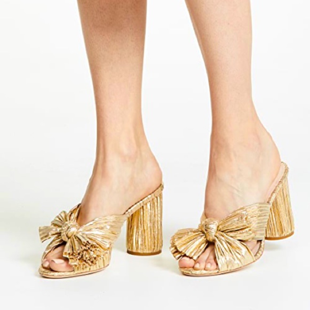 NEW in Box - Loeffler Randall Women's Penny Pleated High Heel Slide Sandals